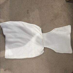 Kids White Knit Bottoms